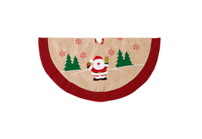 Premier Jute Tree Skirt With Santa 90cm (PL171466)