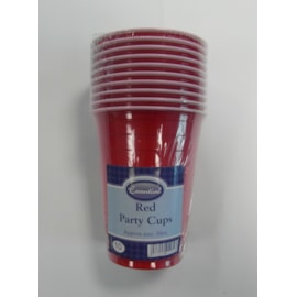 Essentials Reusable Plastic Party Cups Red 10pk (E24.0217/RC1)