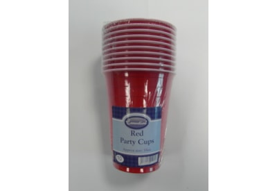 Essentials Reusable Plastic Party Cups Red 10pk (E24.0217/RC1)