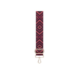 David Jones 4cm Textile Bag Strap Bordeaux/blkche (S117D_BORDEAUX/BLACKCHEVRON)