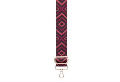 David Jones 4cm Textile Bag Strap Bordeaux/blkche (S117D_BORDEAUX/BLACKCHEVRON)