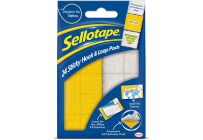 Sellotape Hook and Loop Pads 24s (1445176)