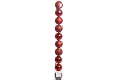 Shatterproof Baublesx10 Christmas Red 60mm (020172)