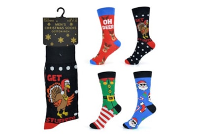 Mens Cotton Rich Christmas  Socks (SK028C)