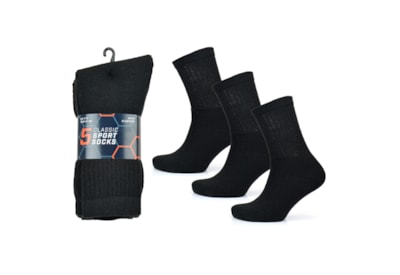 Rjm Mens 5pksports Sock Black (SK106A)