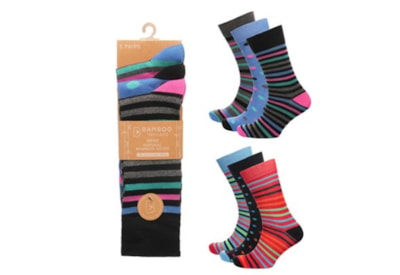 Mens 3pk Bamboo Design Socks (SK1208)