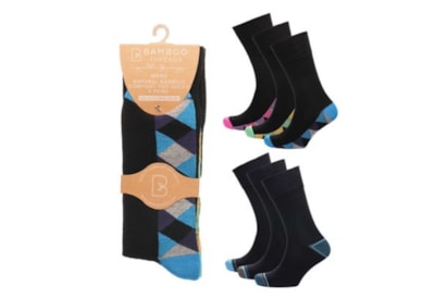 Mens 3 Pack Bamboo H&t Non Elastic Socks (SK1209)