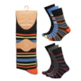 Mens 3 Pack Bamboo Design Non Elastic Socks (SK1210)