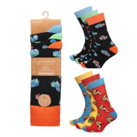 Mens 3pk Bamboo Novelty Design Socks (SK1211)