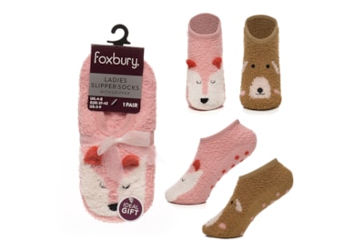 Ladies Animal Novelty Fottie Socks With Gripper (SK1252)