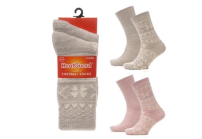 Ladies 2pk Soft Thermal Socks (SK1260)