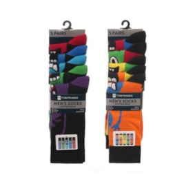 Rjm Mens 5pk Monster Design Socks (SK1265)