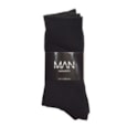 Mens 3pk Black Socks (SK147BH5)