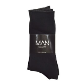 Mens 3pk Black Socks (SK147BH5)