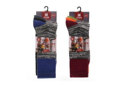 Rjm Mens 3pk Heavy Duty High Performance Work Socks (SK1284)