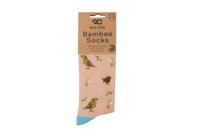 Eco Chic Rspb Greenfinch Bamboo Socks 4-8 (SK18BG)