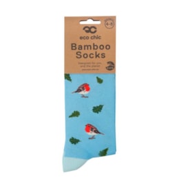 Eco Chic Rspb Robin Bamboo Socks 4-8 (SK20BU)