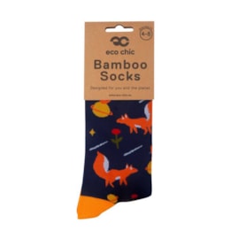 Eco Chic Orange Fox Bamboo Socks 4-8 (SK21OR)