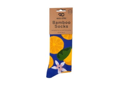 Eco Chic Blue Lemon Bamboo Socks 4-8 (SK25BU)