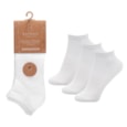 Ladies 3pk Bamboo White Trainer Socks (SK411)