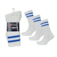 Rjm Mens 5pk White Sport Socks w Stripes (SK694)