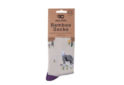 Eco Chic Beige Sheep Realism Bamboo Socks 4-8 (SK81BG)