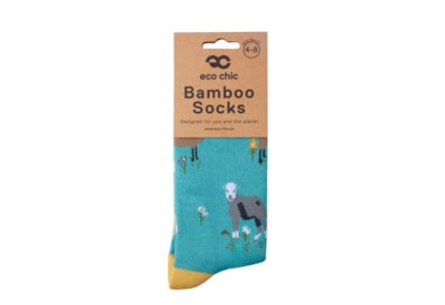 Eco Chic Blue Sheep Realism Bamboo Socks 4-8 (SK81BU)