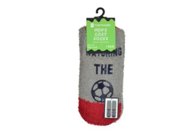 Mens Novelty Slogan Cosy Socks w Gripper (SK886)