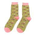 Sausage Dog Santa Socks Olive (SKS311OLIVE)