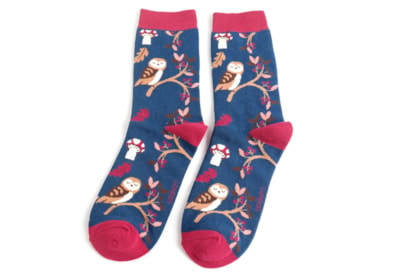 Miss Sparrow Woodland Socks Navy (SKS407NAVY)