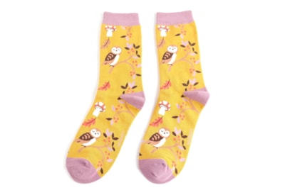 Miss Sparrow Woodland Socks Yellow (SKS407YELLOW)