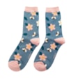 Miss Sparrow Bees & Flowers Socks Denim (SKS415DENIM)