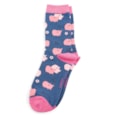 Miss Sparrow Pretty Pigs Socks Navy (SKS444NAVY)