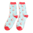 Miss Sparrow Cute Penguins Socks Powder Blue (SKS449POWDERBLUE)