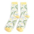 Miss Sparrow Oxeye Daisies Socks Duck Egg (SKS452DUCKEGG)