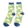 Miss Sparrow Oxeye Daisies Socks Lime (SKS452LIME)