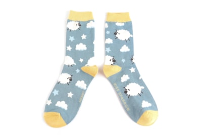 Miss Sparrow Sleepy Sheep Socks Denim (SKS454DENIM)