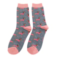 Miss Sparrow Xmas Sausage Dogs Socks Denim (SKS464DENIM)