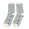 Miss Sparrow Xmas Sausage Dogs Socks Duck Egg (SKS464DUCKEGG)