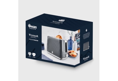 Swan Windsor 2 Slice Toaster Grey (ST14071GRY)