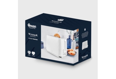 Swan Windsor 2 Slice Toaster White (ST14071WHT)