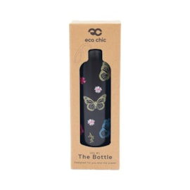 Eco Chic Black Monarch Butterflies Thermal Bottle (T42)