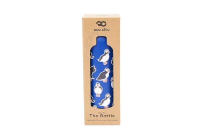 Eco Chic Blue Multi Puffin Thermal Bottle (T78BU)