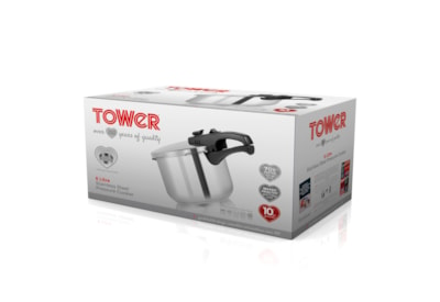 Tower Stainless Steel Pressure Cooker 6lt (T80244)