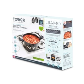 Tower Diamo Shallow Casserole w Lid 30cm (T900132)