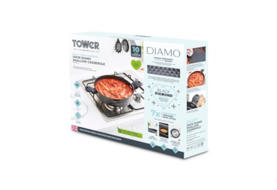 Tower Diamo Shallow Casserole w Lid 30cm (T900132)