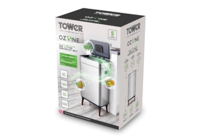 Tower Diamo Ozone Sensor Bin S/steel 65l (T938022SS)