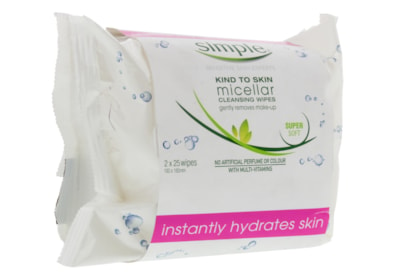 Simple Micellar Face Wipes Twin 50's (TOSIM107)