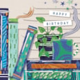 Zaffer Tea & Books Birthday Card (TP0102JW)