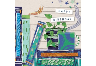 Zaffer Tea & Books Birthday Card (TP0102JW)